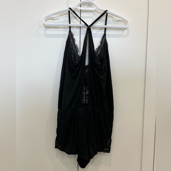 Victoria’s Secret black lace sleep romper - Picture 3 of 5